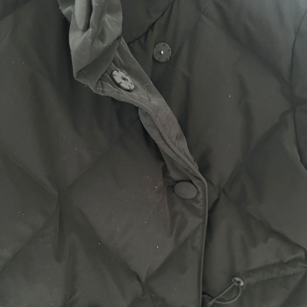 ボーダーズアットバルコニー キルティングロングコート 黒　36