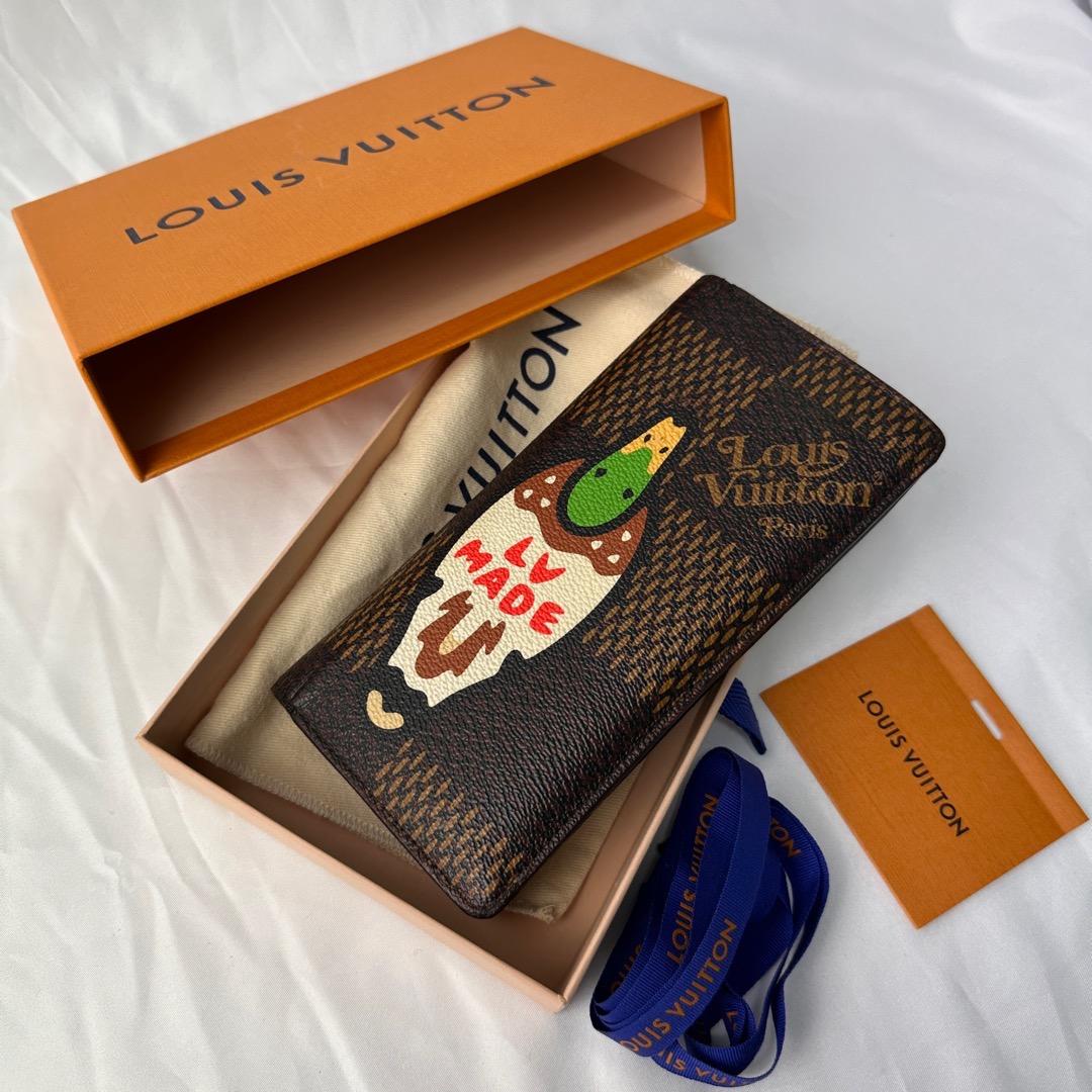 【美品】ルイヴィトン 長財布 ブラザ ダミエ ジャイアントNIGOコラボ 箱付き