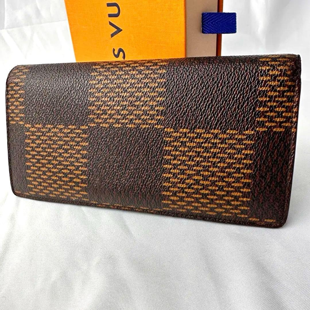 【美品】ルイヴィトン 長財布 ブラザ ダミエ ジャイアントNIGOコラボ 箱付き