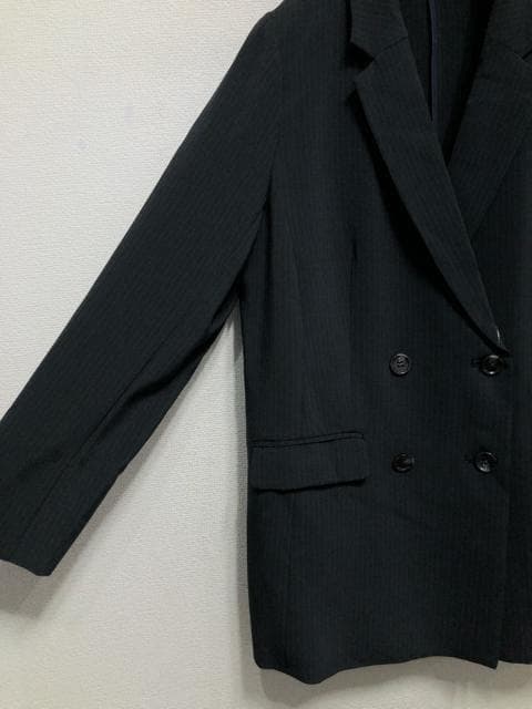 新品☆LL♪紺系♪ダブルブレスト♪ストレートパンツスーツ♪お仕事・通勤◯D393
