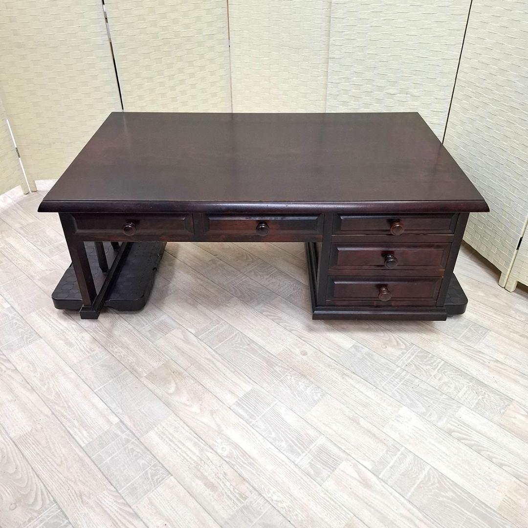 神居民芸 家具　座机 文机 デスク ローデスク 書斎 机 中古