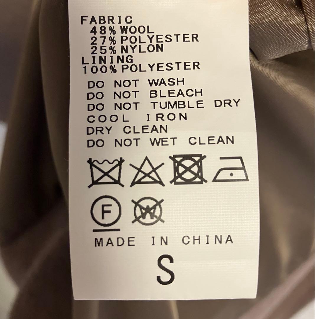 美品　シンプリシティエ Wビーバーコクーンスタンドカラー ロングコート ブラウン