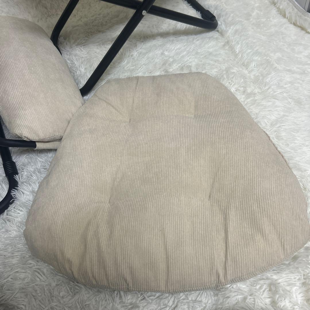 【ひなたライフ】2wayフォールディングチェア,オットマン,クッション3点セット