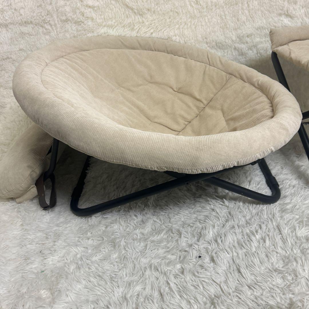 【ひなたライフ】2wayフォールディングチェア,オットマン,クッション3点セット