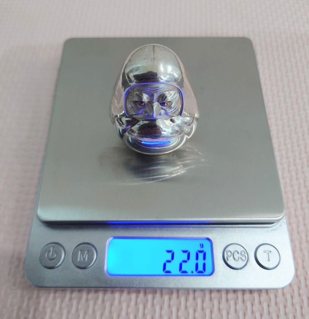 銀製　達磨　置物　ケース付