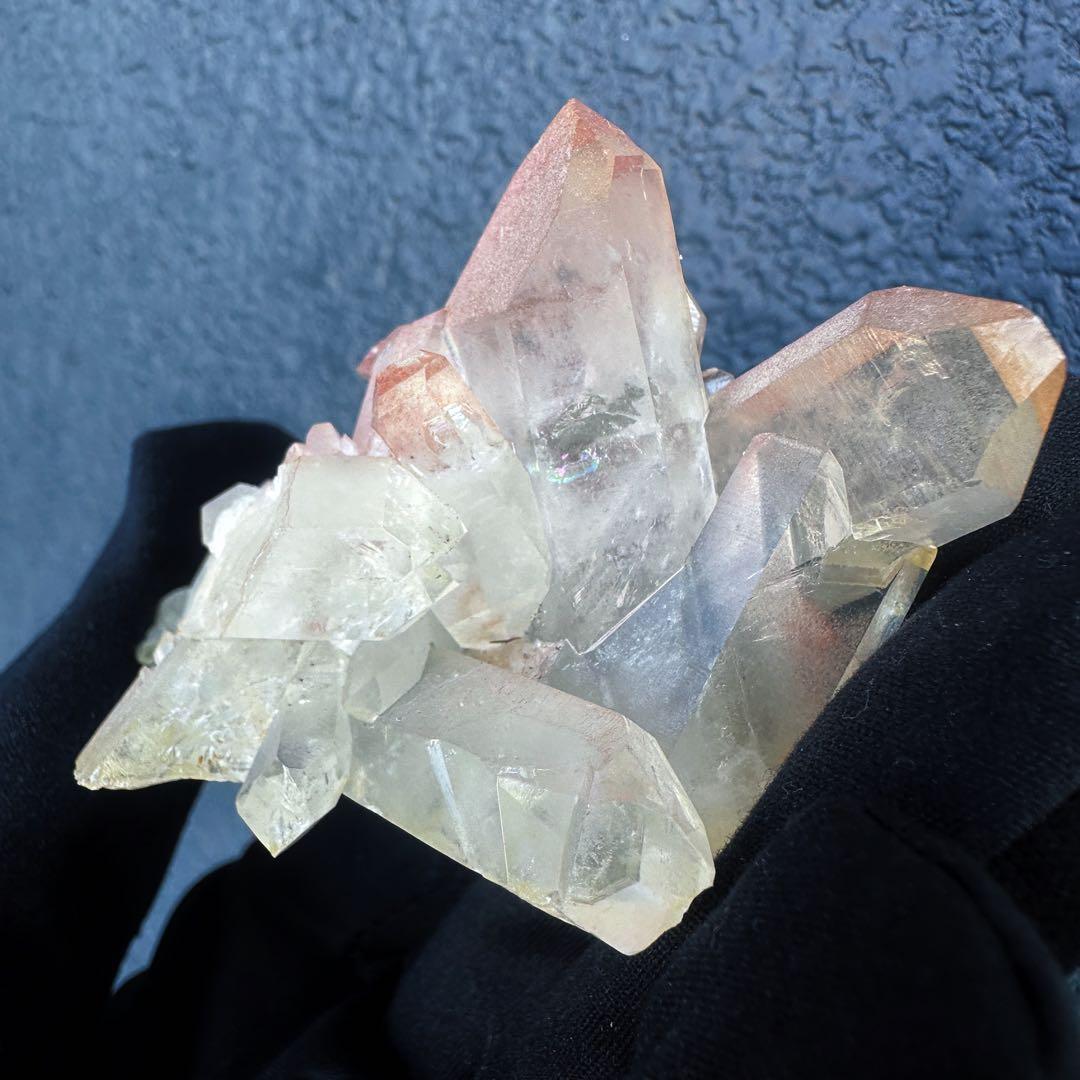 希少❗️高品質❗️超綺麗☆ピンク♡ヒマラヤ水晶 クラスターレインボー天然石A1376