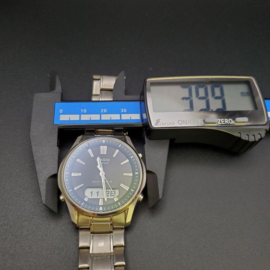 稼働品 カシオ リニエージ LCW-M100TS チタン ソーラー電波 シルバー