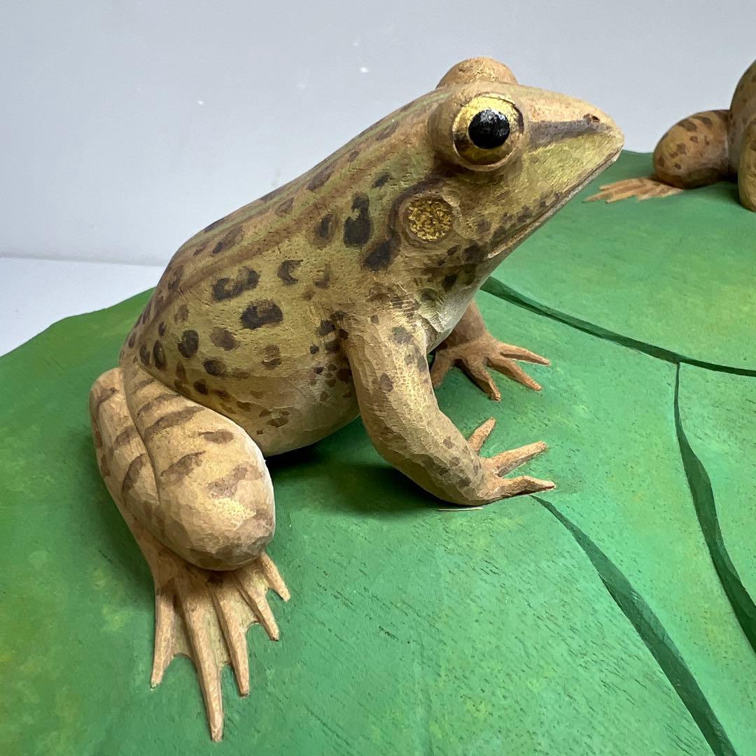 神保琢磨　木彫彩色「春陽」 共箱　幅約31㎝　チニエト　東な7-1221☆2F