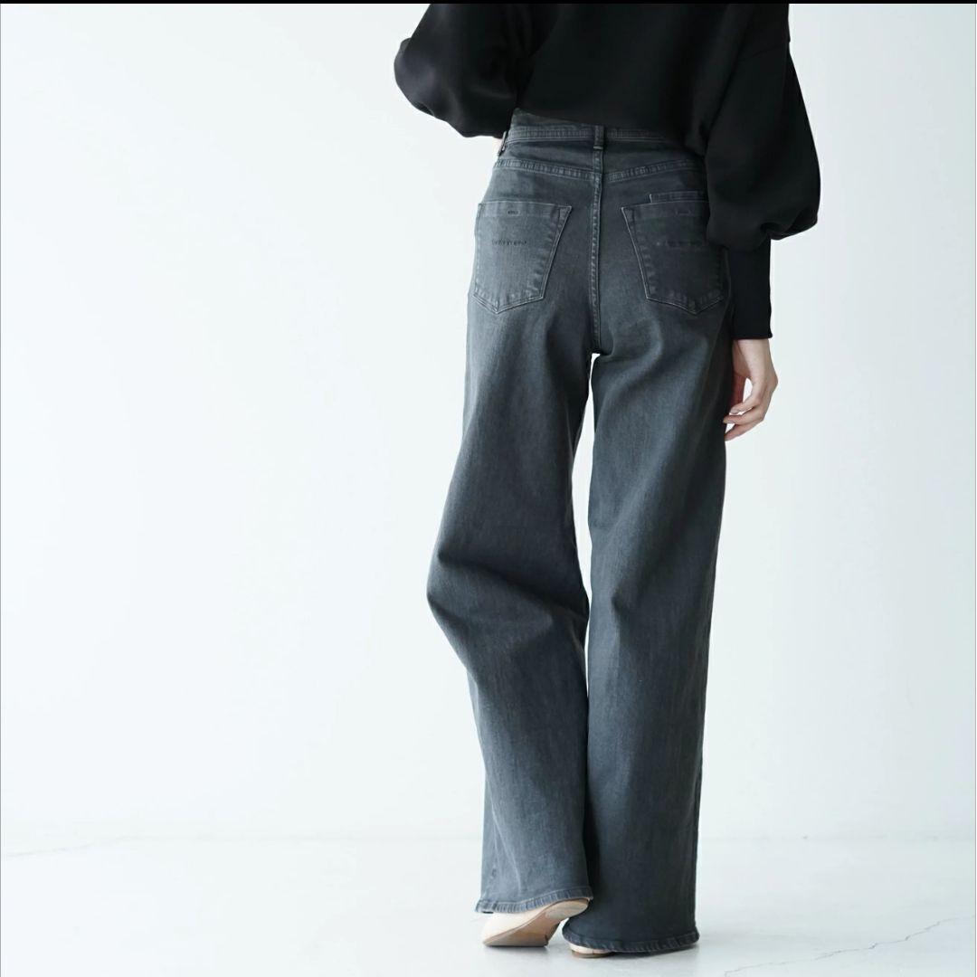 新品タグ付き✨ヤヌーク ワイドフレア デニム ブラック 新木優子さん着用モデル