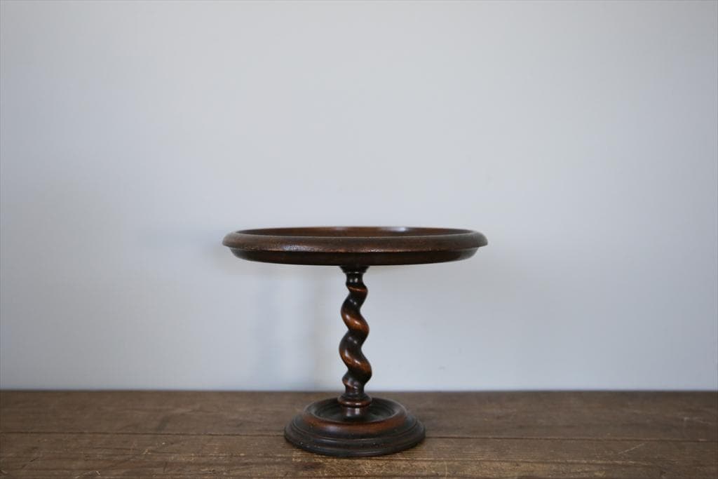 英国アンティーク木製コンポート/ケーキスタンド/コンポティエ/飾り棚(92-74