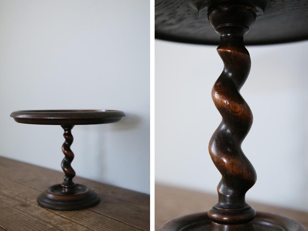 英国アンティーク木製コンポート/ケーキスタンド/コンポティエ/飾り棚(92-74