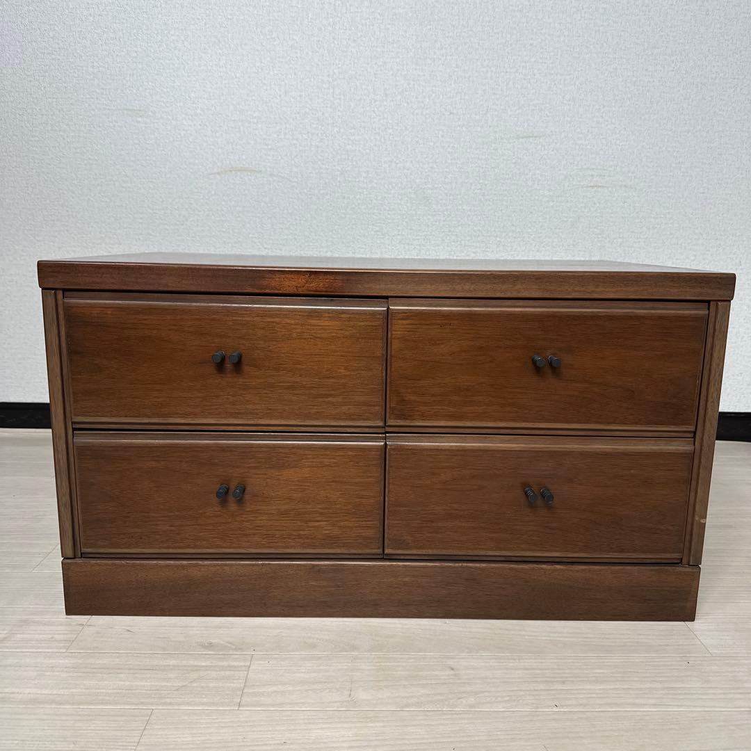 カリモク チェスト 2段4杯 ローチェスト タンス リビングボード i4-1※