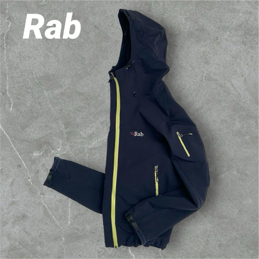 【人気モデル】Rab エクソダスジャケット　ソフトシェル　刺繍　アルパイン　L