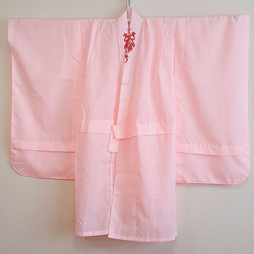 七五三 7歳 着物 結び帯セット 赤 12点フルセット 蝶★女の子 化繊