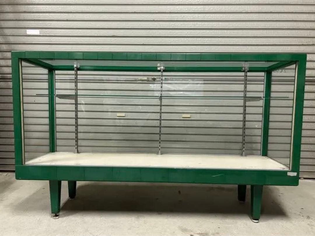 たかたのメル便で発送☆昭和レトロ　ガラスケース　ポップ　グリーン