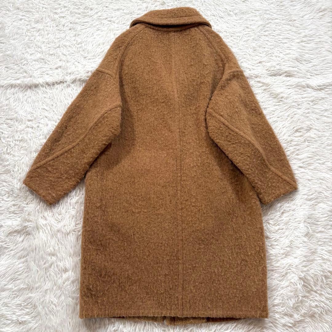 美品✨ヴェルメイユパーイエナ　アルパカ混 シャギーリバーコート　ブラウン