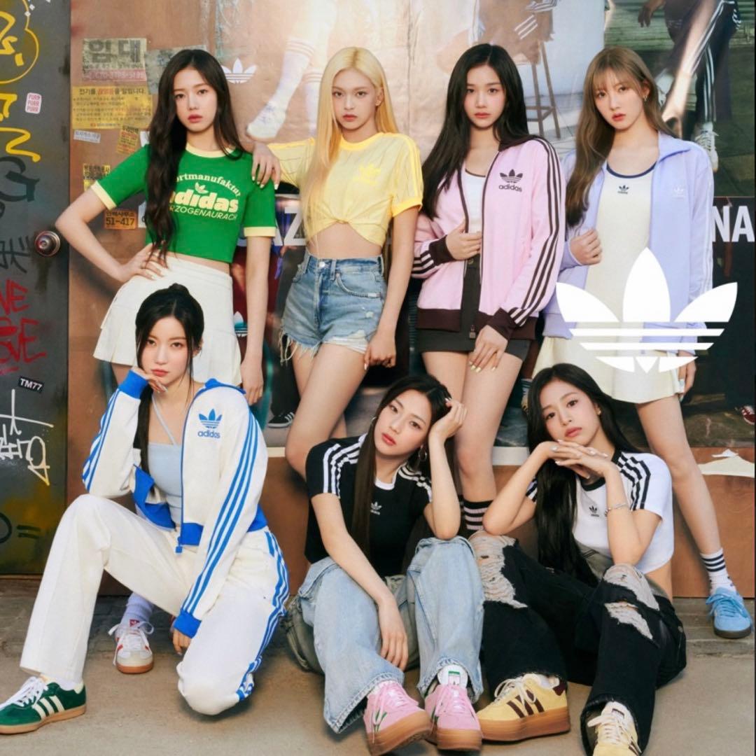 韓国限定⭐️新品S adidas トラックジャケット 刺繍ロゴ ピンク×ブラウン