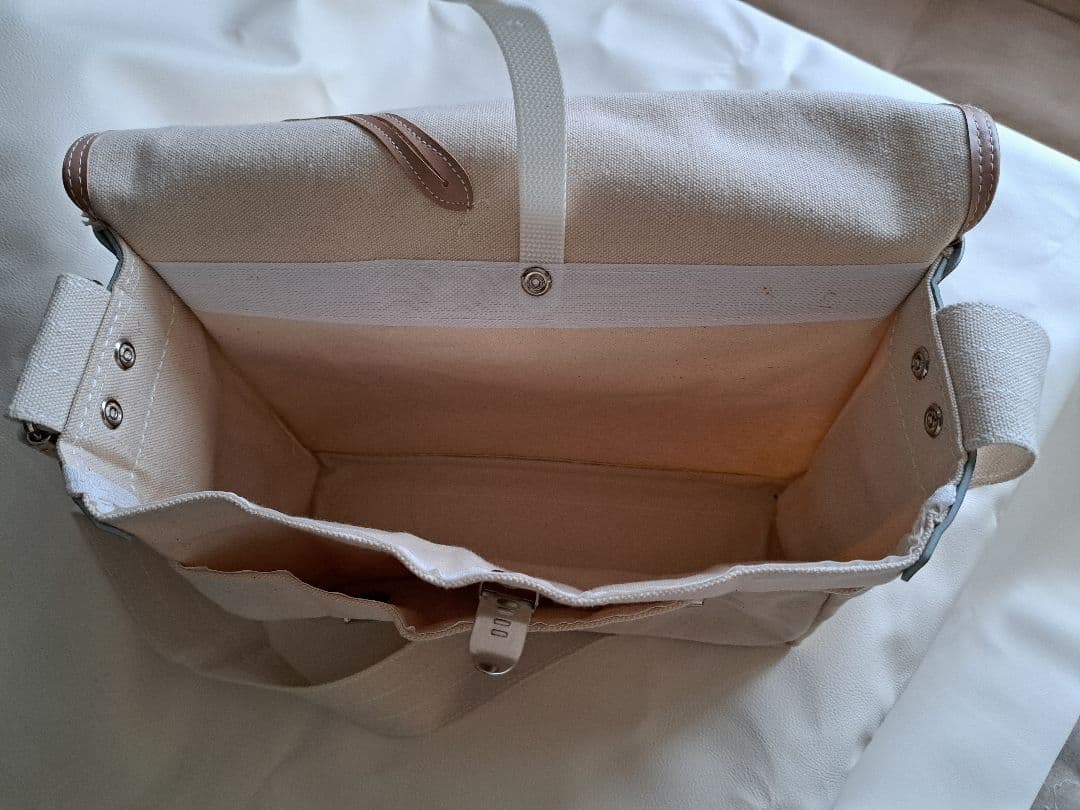 肩掛けカバン　帆布製　デッドストック品　中学生　学生カバン　昭和レトロ　当時物