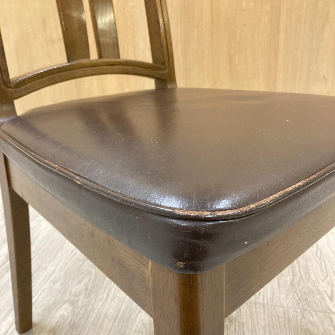 【飛騨産業】HIDA キツツキ　ダイニングチェア　椅子　革張り