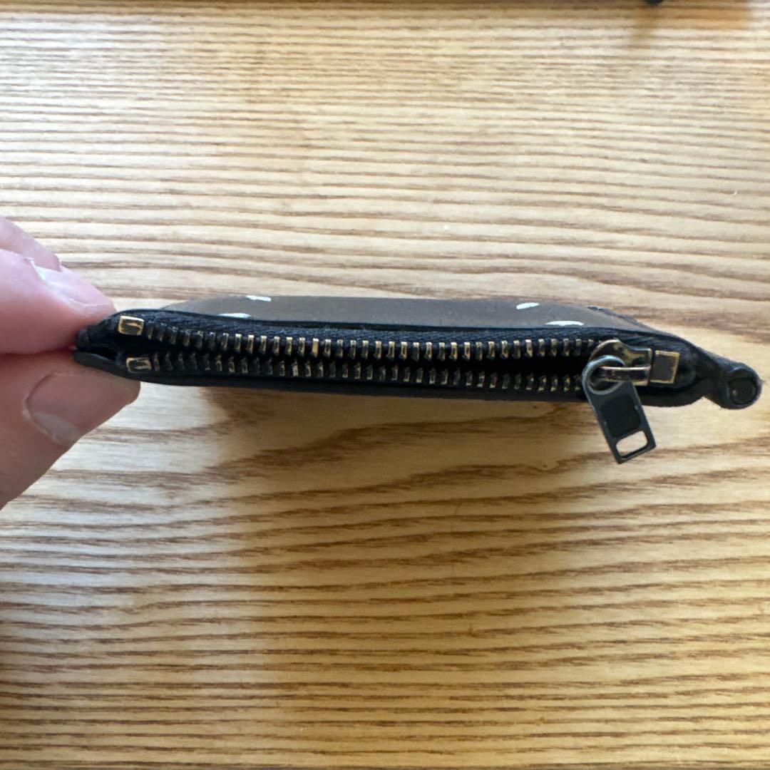 メゾンマルジェラ　黒 レザー マネークリップ カードスロット付き