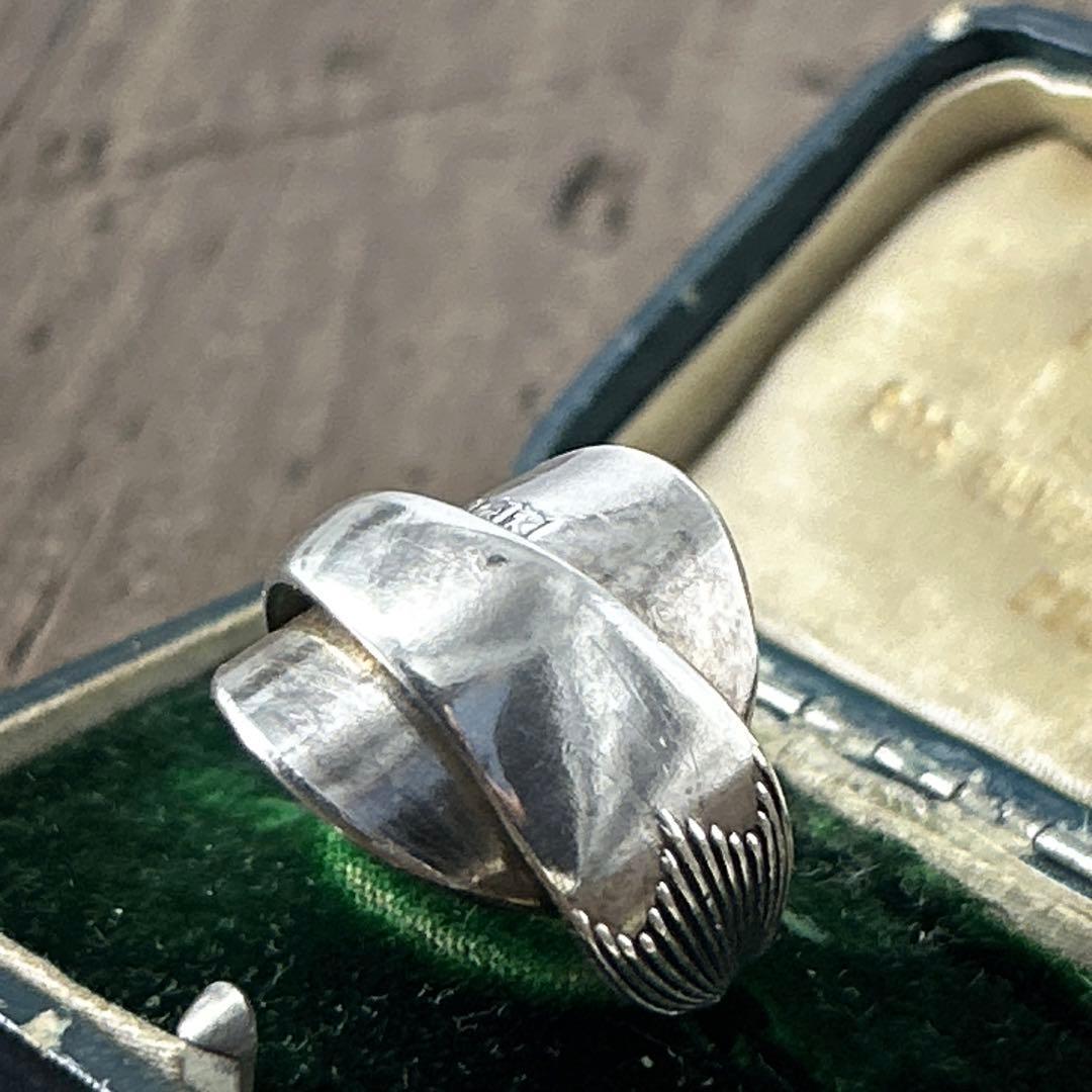 英国 フェザー スプーンリング フェザー シルバー バーミンガム 14号