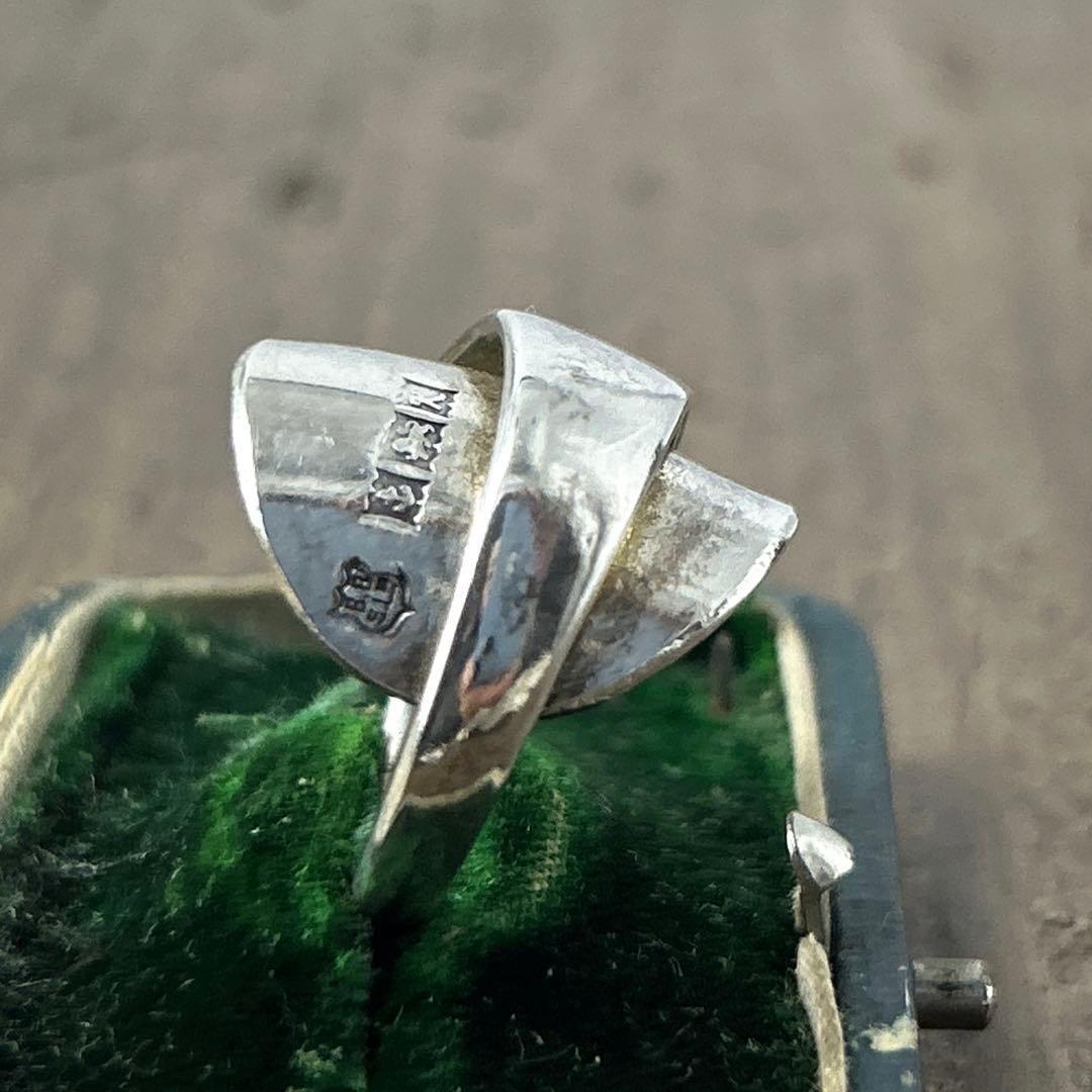 英国 フェザー スプーンリング フェザー シルバー バーミンガム 14号