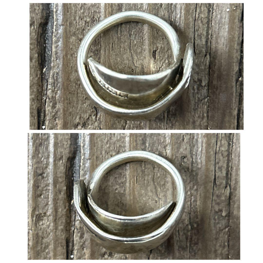 英国 フェザー スプーンリング フェザー シルバー バーミンガム 14号