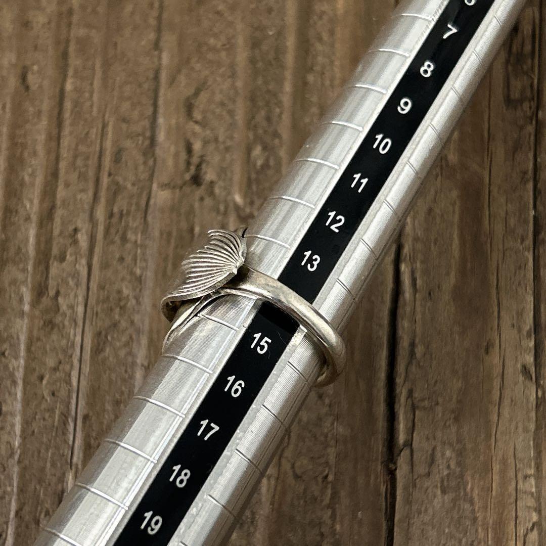 英国 フェザー スプーンリング フェザー シルバー バーミンガム 14号