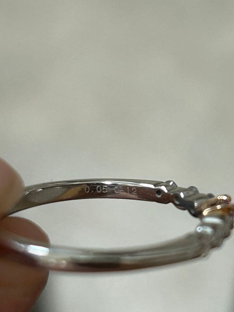 pt900 18k ピンクダイヤ　ダイヤ　リング