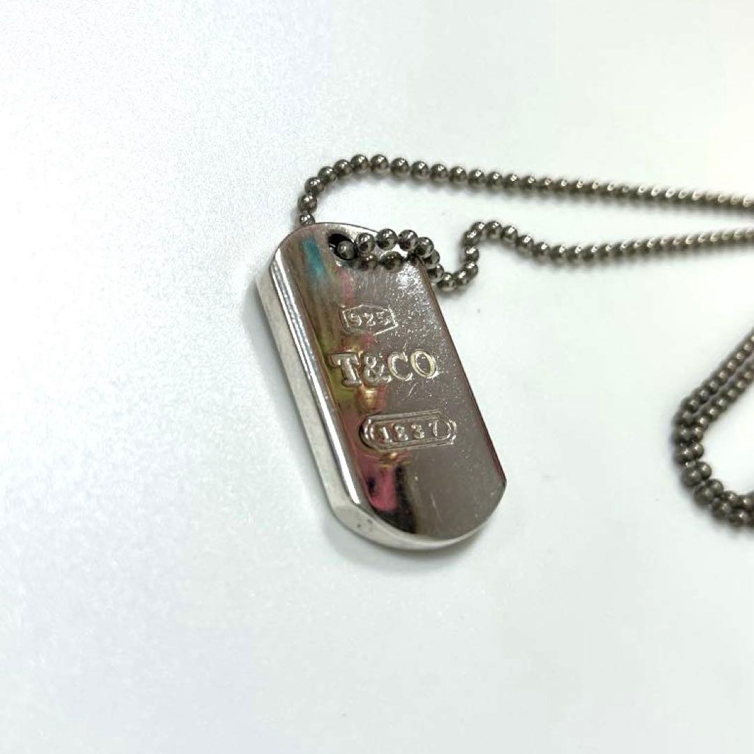 【正規品】ティファニー　1837 ドッグタグ ロゴ ネックレス シルバー925