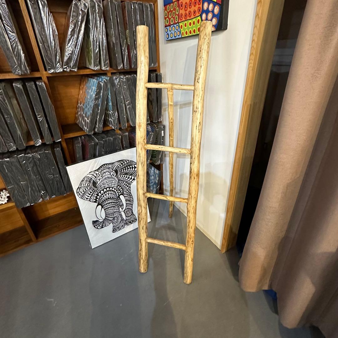 【在庫処分】バリ島木製ラダーラック 40×168cm通常22,000円がなんと！