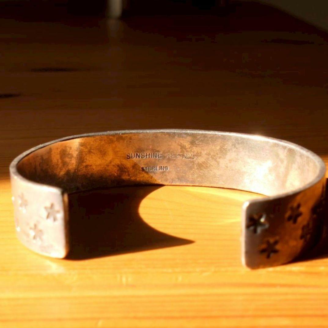 サンシャインリーブス ナバホ族 スター シルバーバングル 925