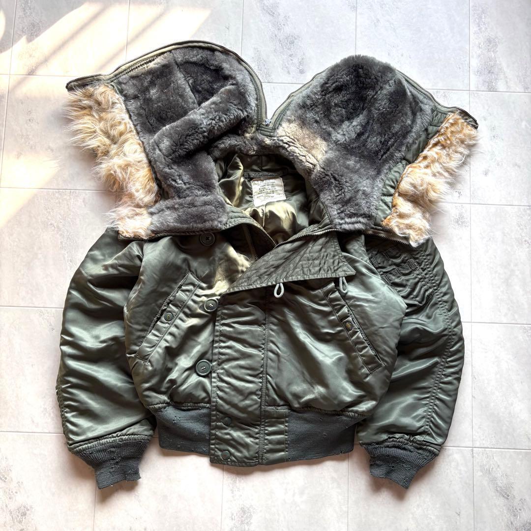 【70s】ALPHA N-2B フライトジャケット 短丈 希少S スコービル