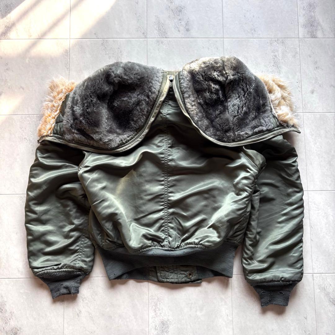 【70s】ALPHA N-2B フライトジャケット 短丈 希少S スコービル