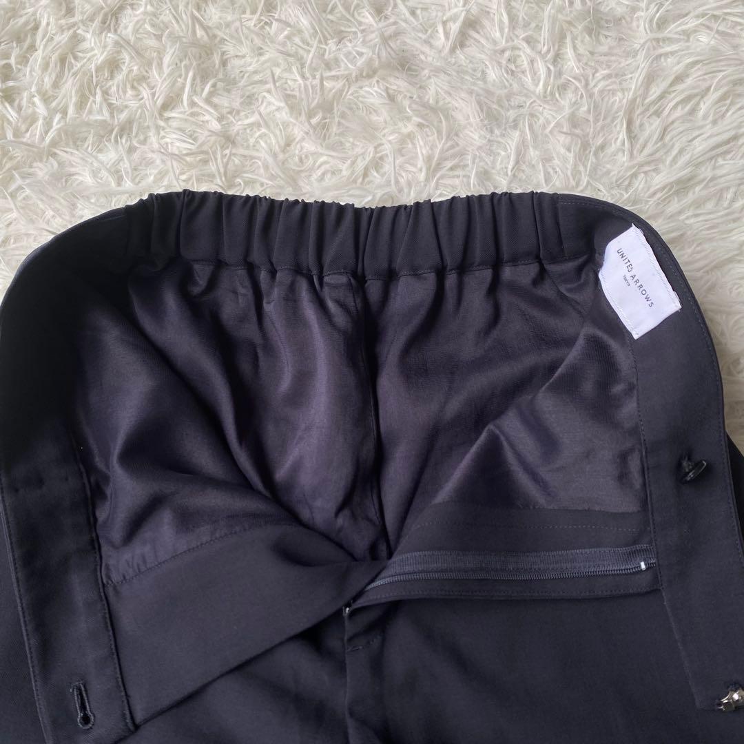 ナチュラルビューティーベーシック　ノーカラーパンツスーツ　セットアップ　 L