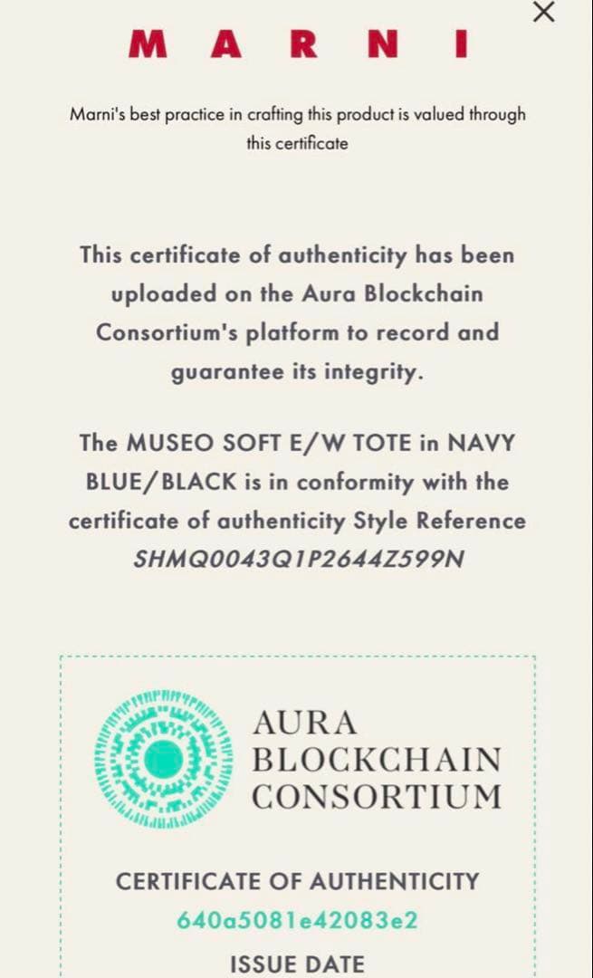 美品 MARNI MUSEO SOFT BAG NAVY×BLACK トート