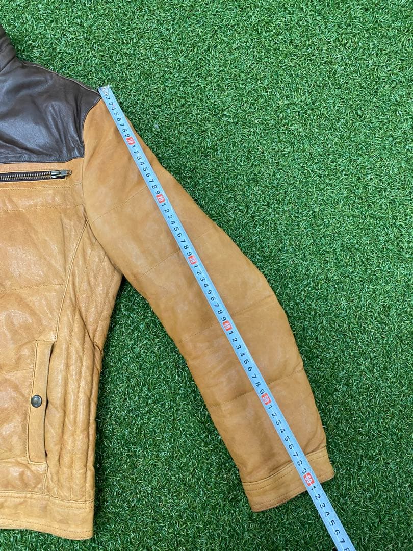 【極暖・希少】WIND ARMOR ニチワ 羊革 レザーダウンジャケット L