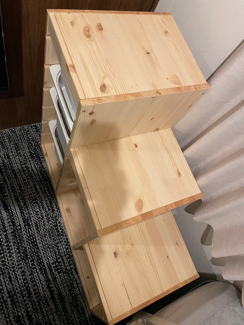 IKEA トロファスト 階段タイプ ホワイトボックス4個付き　ほぼ新品