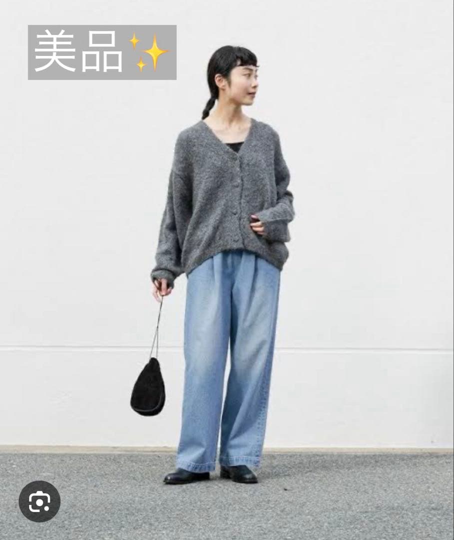 かぐれ フェードデニムイージーパンツ ライトインディゴブルー