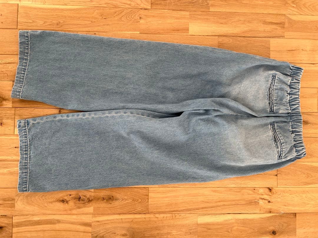 かぐれ フェードデニムイージーパンツ ライトインディゴブルー