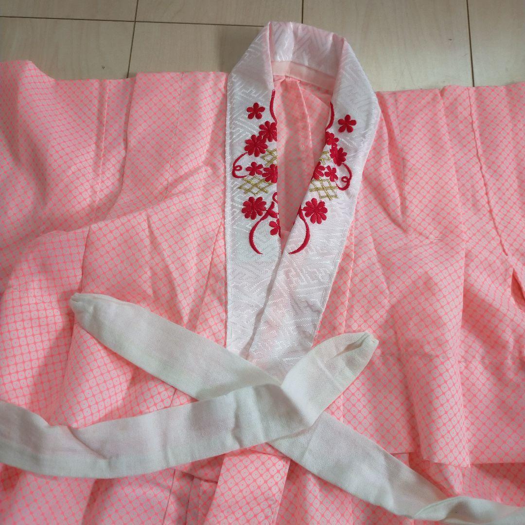 七五三用 赤系 花柄 華やか着物 振袖 小物 草履 7歳女の子 可愛い レトロ