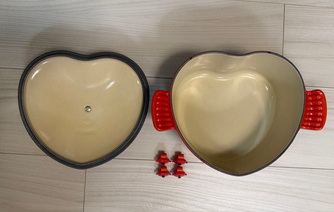 LE CREUSET ハート型鍋 レッド 20cm