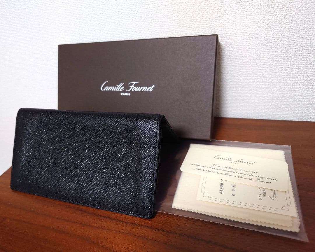 【美品】カミーユフォルネ camille fournet 長財布 レザー 黒