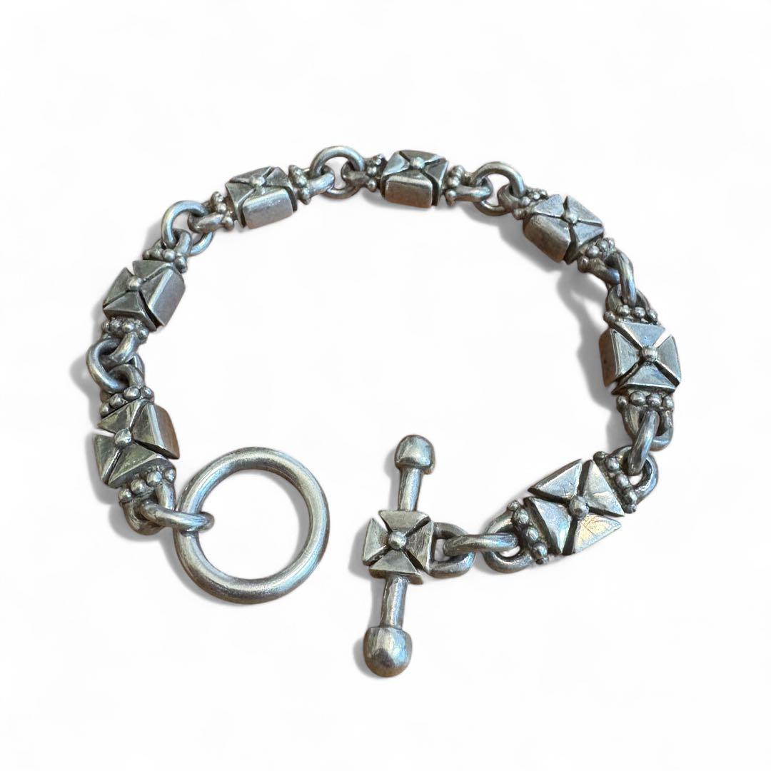 クロス ブレスレット シルバー 925 刻印 トグル フォーミー