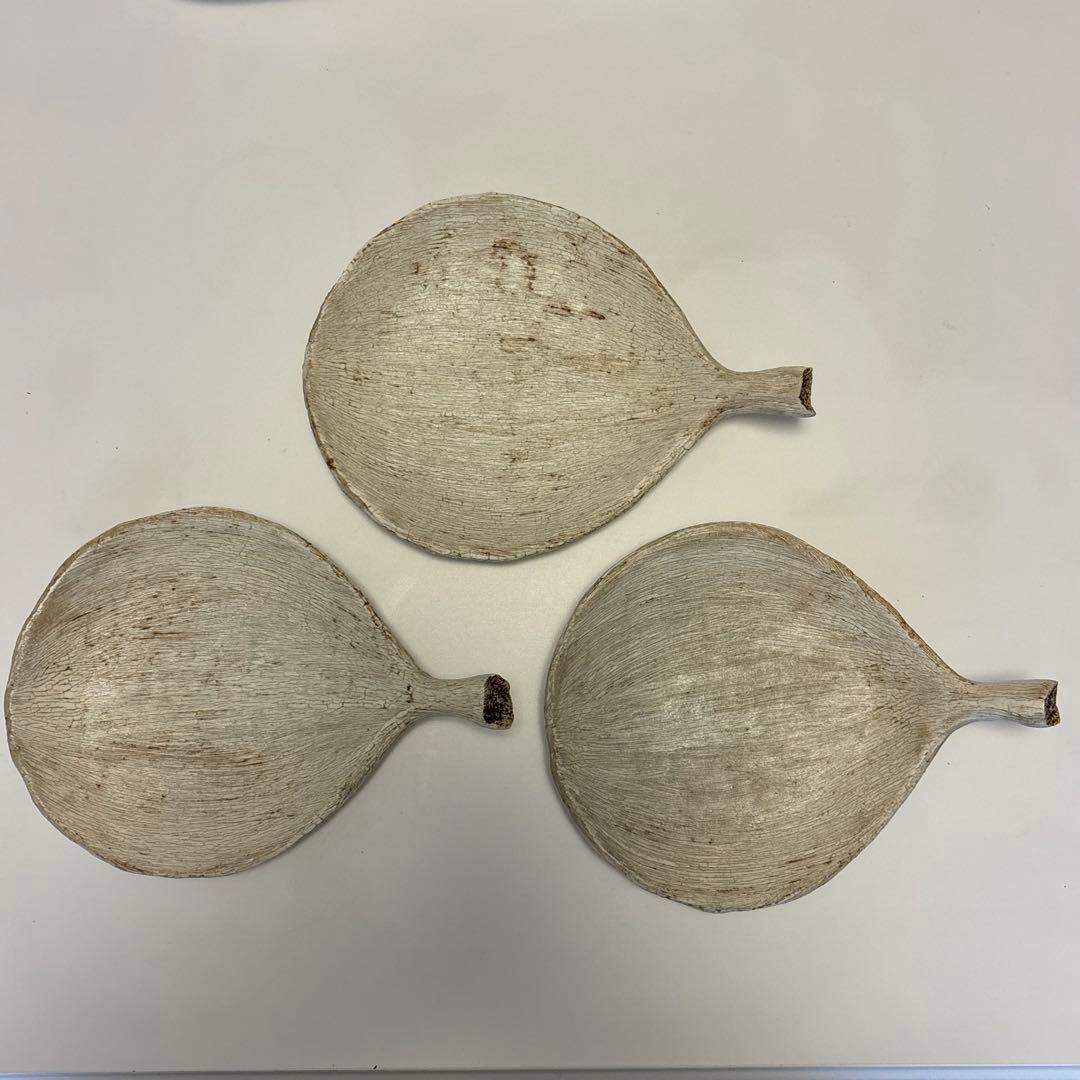 ミヤチヤスヨ　枝葉皿　3枚セット