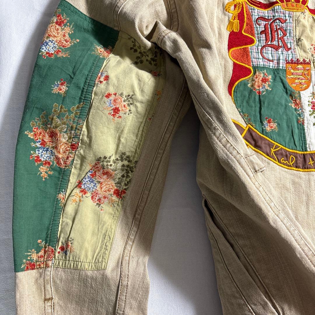 美品 Karl Helmut カールヘルム 刺繍＆パッチワーク ジャケット M