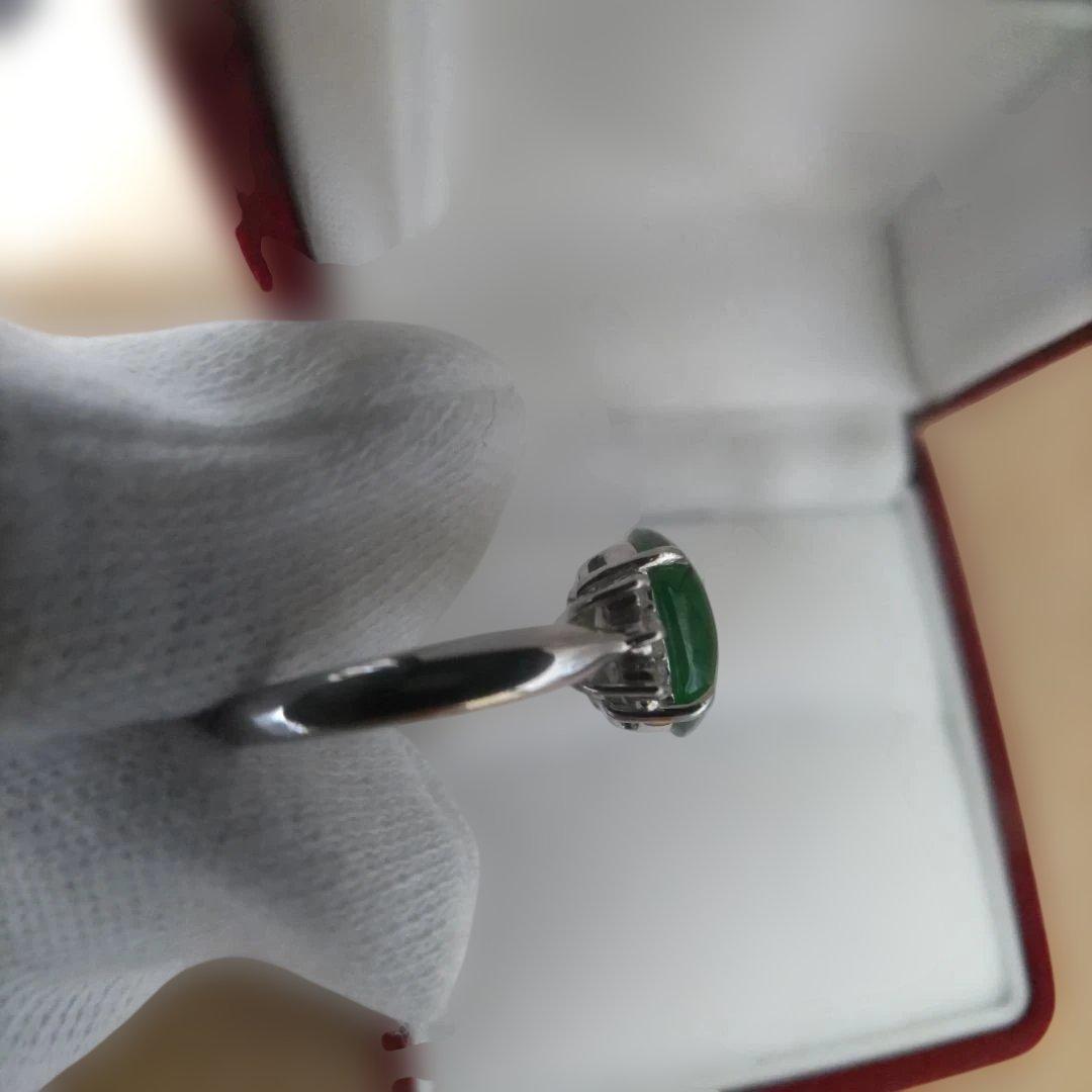 新品♥天然翡翠 2.11ct pt900 D0.12 鑑別付【特価】