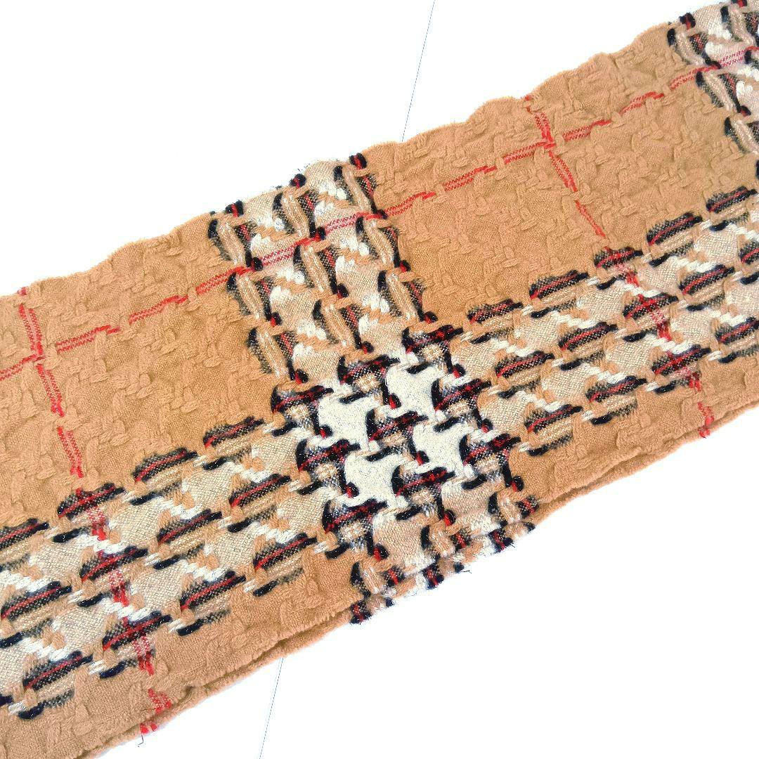 美品★BURBERRY マフラー チェック柄 希少デザイン カシミア混