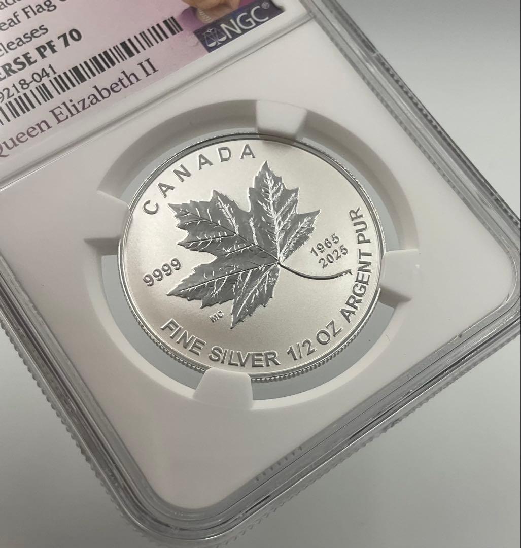 【Mitts coins】2025 カナダ ML 4ドル 銀貨 PF70