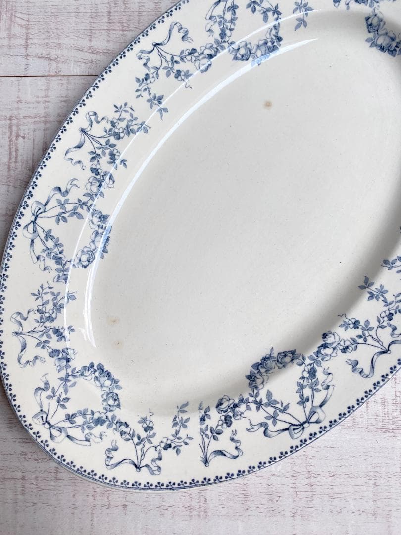 フランス アンティーク サルグミンヌ モーツァルト オーバル皿